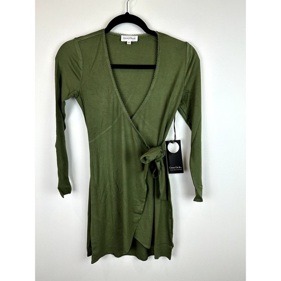 NWT Privacy Please (Revolve) Piper Mini Dress Olive Green XS - Picture 1 of 10